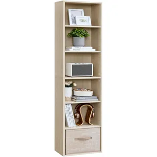 VASAGLE Bücherregal 24 x 40 x 178,5 cm naturbeige