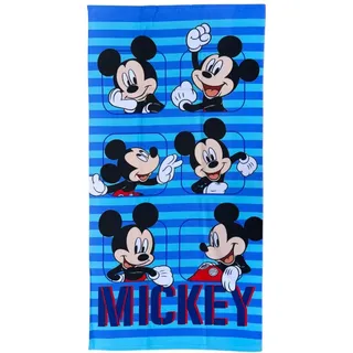 CARTOON Disney Mickey Mouse Strandtuch aus Polyester-Mikrofaser für Kinder, 245 g/m2, Größe 70 x 140 cm