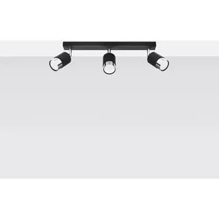 Licht-Erlebnisse Sollux SL.1066 Deckenleuchte NERO 3 schwarz/chrom