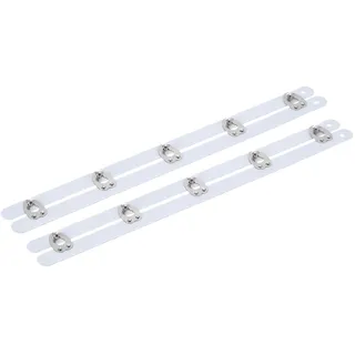 QUARKZMAN 2 Set Korsett Busk, 10 Zoll weißer Stahlknochenstütze mit silbernen Knöpfen Frühling Stahl Korsett Busk Korsett Knochen für das Nähen Korsett Herstellung Kleid Hochzeitskleid