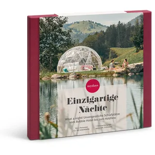 mydays Geschenkbox Einzigartige Nächte, ca. 100 außergewöhnliche Unterkünfte, Reise-Gutschein für 2 Personen