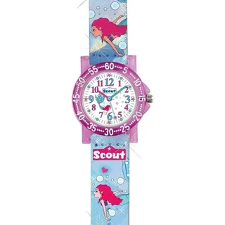Scout The IT Collection 30mm Textilgehäuse Bunt Textilarmband Pink Hellblau