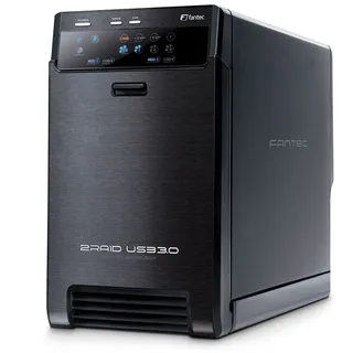 Fantec Qb-X2US3R (3.5"), Festplattengehäuse Schwarz