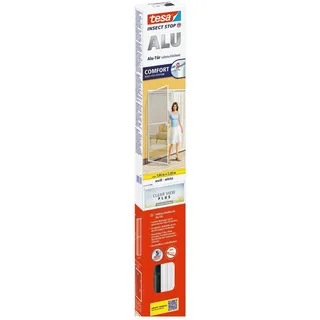 Tesa Fliegengitter mit Aluminiumrahmen 100 x 220 cm Weiß
