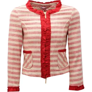 5919AC giacca bimba GIRL MONNALISA red/beige Baumwolle jacket