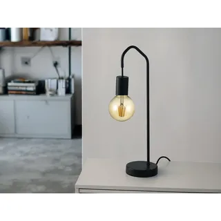 Außergewöhnliche LED Tischlampe Schwarz als Nachttischlampe & Fensterbankleuchte - Schwarz