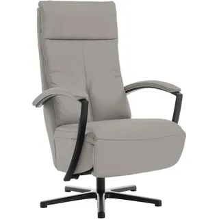 Beldomo Speed Relaxsessel , Hellgrau , Leder , Echtleder , Rindleder , 76x112x83 cm , Goldenes M , Fußauswahl, Lederauswahl, Stoffauswahl, Relaxfunktion, Liegefunktion , Wohnzimmer, Sessel, Ledersessel