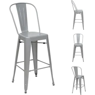 MCW Barhocker A73 4er Set  Grau