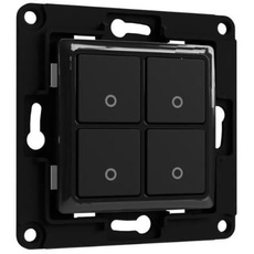 Bild Wall Switch 4-fach schwarz, Unterputz, Wandschalter (WS4-BLACK)