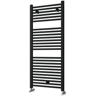 Kibath L420603 Secatoallas Negro G Handtuchhalter für Heizkörper zum Integrieren in Warmwasserkreislauf Stahlrohre mit schwarzer Lackierung 1200 x 500. Passend für Standardheizungsnetze