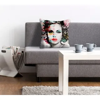 Queence Kissenbezug Emilia 40 x 40 cm Bunt