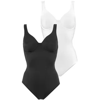 Nuance T-Shirt-Body Damen schwarz+weiß Gr.80