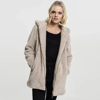 URBAN CLASSICS Ladies Sherpa Jacket in Beige - XS