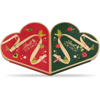 Lindt Schokolade | Pärchen Adventskalender 2025 | 505g | süße Überraschungen hinter 2 x 24 Türchen, zum teilen mit Ihren Liebsten | weihnachtliche Schokolade für die Adventszeit