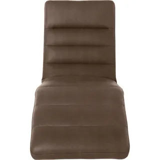 W.Schillig Relaxliege daily dreams Leder/Polyester 65 x 91 x 170 cm Braun mit Kissen