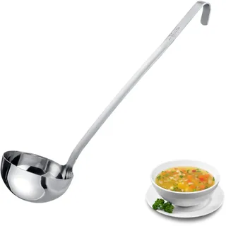 Westmark Schöpfkelle Pro – Kleine Edelstahl Suppenkelle für die Profi-Küche– Schöpflöffel für Saucen, Dressings & Co – Silber, Ø 11 cm, 350 ml