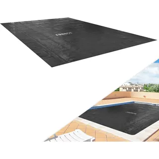 AREBOS Wärmeplane Solarfolie Solarplane Solarheizung Poolabdeckungen Pool Heizung 120mic schwarz rechteckig 3m x 2m - Schwarz