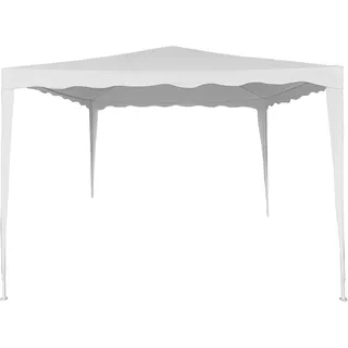AKTIVE 62186 Pavillon, zerlegbar, 300 x 300 x 250 cm, Weiß, Markisen für den Außenbereich, Terrasse, Strand oder Camping, Gartenpavillon, einfach zu montieren