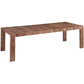 Angel Cerda Esstisch Ausziehbarer Esstisch Rechteckig Walnuss 160/100/76 cm , Walnussfarben , Holz , 160x76x100 cm , Esszimmer, Esstische