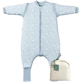 molis&co. Baby-Schlafsack mit Füßen, abnehmbare Ärmel und Socken. 2.5 TOG. Ideal für die Übergangszeit und den Winter. 100% Baumwolle (Oeko-TEX 100). (Woodland, 70 cm (1 Jahr))