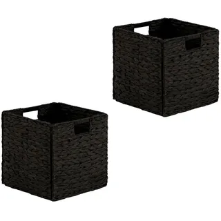 CARO-Möbel Aufbewahrungskiste CAO 32 x 32 x 32 cm 2-tlg. schwarz