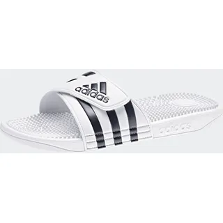 Badesandale ADIDAS SPORTSWEAR "ADISSAGE BADESCHLAPPEN", Damen, Gr. 44,5, schwarz-weiß (cloud weiß, core schwarz, ftwr weiß), Synthetik, Schuhe Badesandale, Badelatschen