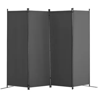 Vevor Raumteiler Trennwand 4-teiliger Paravent Stellwand, faltbarer Sichtschutz für Büro Schlafzimmer Esszimmer Arbeitszimmer Balkon, Raumtrenner freistehend (56 x 45 x 172,5 cm), Grau