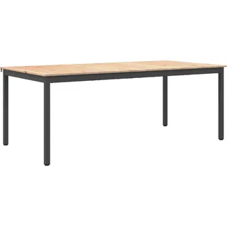 vidaXL Esstisch Natur 200 x 100 x 75 cm Massives Kiefernholz - Braun