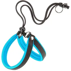 Ferplast Ergonomisches Hundegeschirr AGILA FLUO 1, ausgezeichnete Passform, Kordelzug-Verschluss, weiche Polsterung, A = B 26 ÷ 38 cm 15 mm Blau