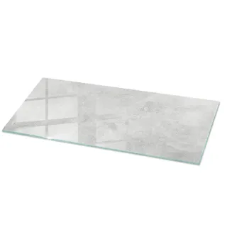 Tulup Tischplatte 125x50 cm Betonoptik mit Rissen , Glas , 125x50x0.4 cm , Esszimmer, Esstische, Tischsysteme