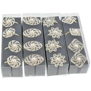 Serviettenhalter sortiert 4 Stück Gold