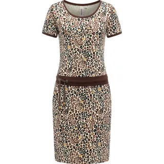 Minikleid RAGWEAR "Sommerkleid Baomi Zoo YOUMODO", Damen, Gr. M, N-Gr, braun, Obermaterial: 100% Baumwolle CO., Kleider Minikleid