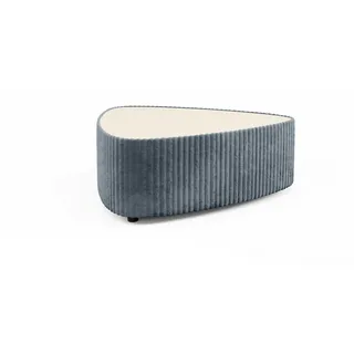 Masseno Couchtisch Lineo 89 cm Wohnzimmertisch gepolstert Grau , Textil , Dreieckig , 89x42x96 cm , Wohnzimmer, Wohnzimmertische, Couchtische