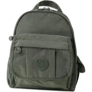 Bag Street Rucksack Crinkle Nylon grau trendiger Damen Cityrucksack ORJ201K - Grau