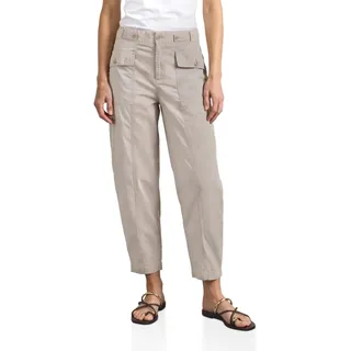 Street One High Waist Barrel Leg Hose im Casual Fit Clay Sand 38