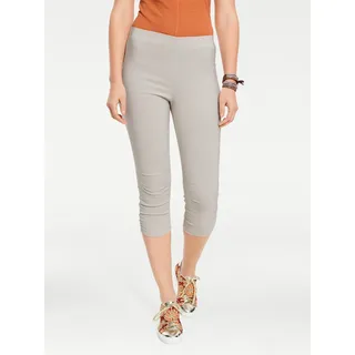 Caprihose, Damen, Gr. 38, Normalgrößen, beige (sand), 70% Viskose, 25% Polyamid, 5% Elasthan, LINEA TESINI BY HEINE, unifarben, 3/4-Länge, Hosen Caprihose