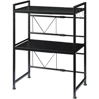 [en.casa] Mikrowellenregal Sorsele 63 x 78,5 x 32 cm Schwarz