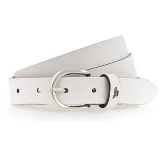 MUSTANG Ledergürtel Pull-Up-Leder mit Vintagecharakter, in schmaler Form, 2,5 cm, weiß