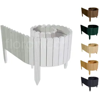 Beeteinfassung 200 x 20 cm Weiß