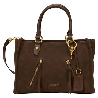 Marc O'Polo Leder Handtasche Umhängetasche Phili Shopper Coffee Brown braun - Braun