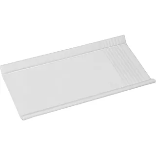 Läufer 31077 La Linea Federschale, naturgenarbtes Rindsleder, weiß, Handgefertigt aus Echtleder in Deutschland, Stiftablage aus Leder