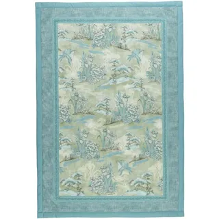 Bassetti ACQUAFORTE Plaid aus 100% Baumwolle in der Farbe GRÜN V1, Maße: 135X190 cm - 9333421