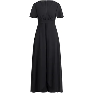 APART Fashion Damen Chiffon Jumpsuit, Tiefer V-Ausschnitt Abendkleid, Kurze Volant-Ärmel, Weites Bein Cape Style Hose, Elegantes Sommer Outfit, Ideal als Brautjungfern Kleid, Hochzeitsgäste Kleid