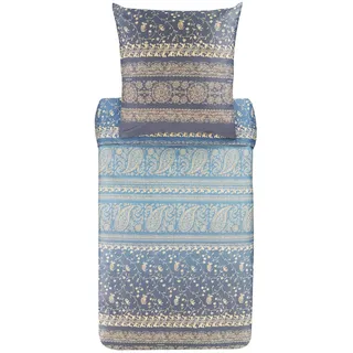 Bassetti Brenta Bettwäsche + 1 Kissenhülle aus 100% Baumwollsatin in der Farbe Perlgrau G1, Maße: 155x220 + 1 K 80x80 cm - 9325841