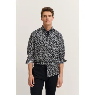 bugatti Langarmhemd »Soft Cotton« mit floralem Muster und im Modern Fit