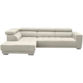 Xora Ecksofa , Weiß , Metall , Uni , Ottomane links, L-Form , 301x207 cm , Typenauswahl, Fußauswahl, Stoffauswahl, Sitzqualitäten, seitenverkehrt erhältlich, Bettfunktion erhältlich, Hocker erhältlich, Rücken echt, individuell planbar , Wohnzimmer, Sofas & Couches, Wohnlandschaften, Ecksofas