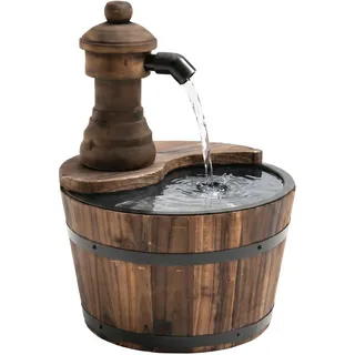 Outsunny Springbrunnen Tannenholz Metall