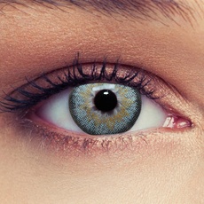 DESIGNLENSES, blaue farbige Kontaktlinsen mit Stärke für einen natürlichen Effekt, 1 Paar (2St), Monatslinsen geeignet für dunkle Augen + Gratis Behälter -1,75"Dimension Sky"