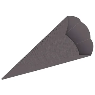 Ludwig Bähr Ursus 9840082 - Schultüten 3D uni, dunkelgrau, Rohlinge aus 3D Colorwellpappe 260 g/qm, 6 eckig, 5 Stück, Höhe ca. 68 cm, Durchmesser ca. 20 cm, zum Basteln einer individuellen Schultüte