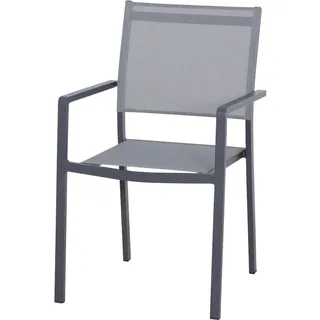 Siena Garden Stapelsessel Leeds 58 x 54 x 88 cm dunkelgrau-aluminium